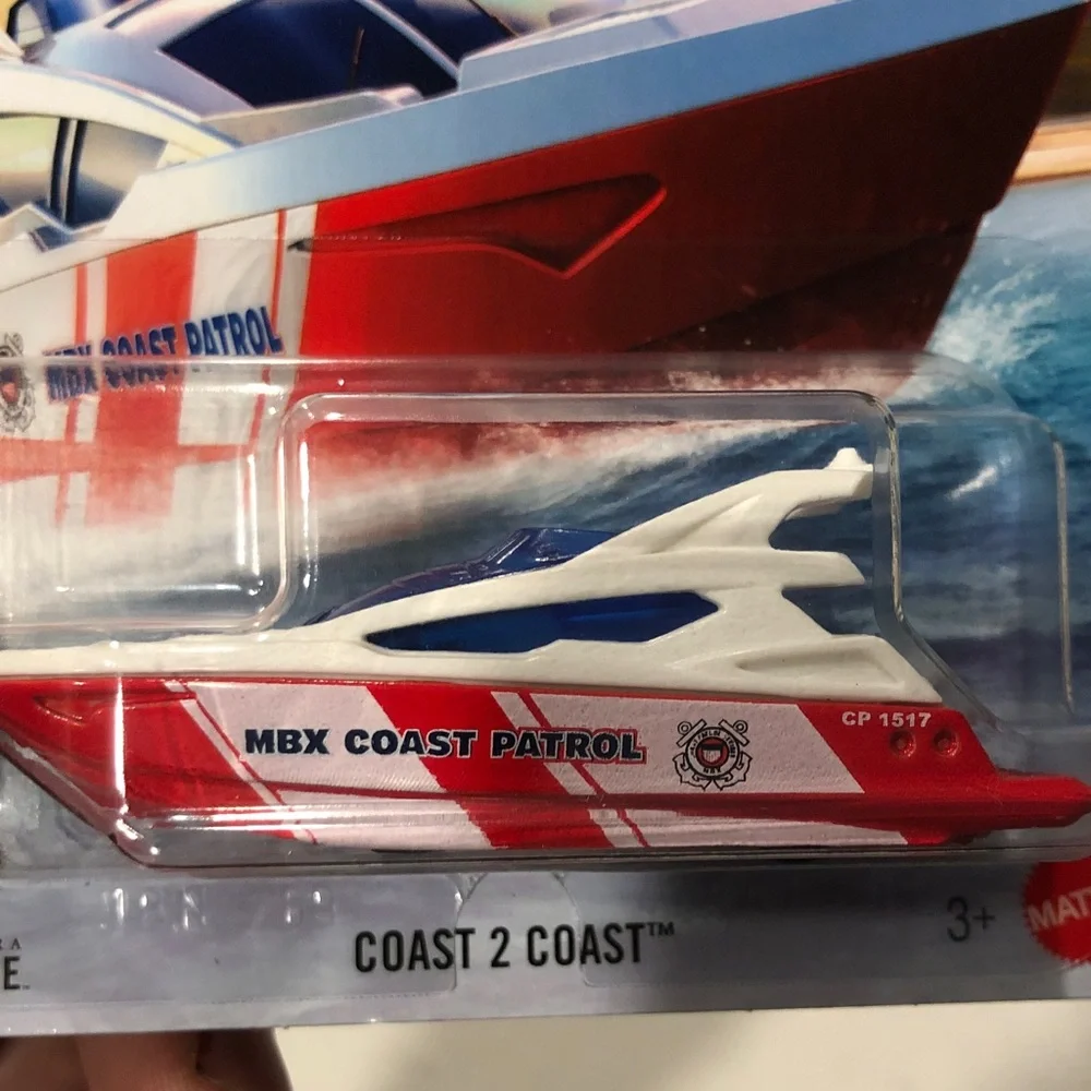 Mattel Matchbox Red and White Coast 2 Coast Boat
